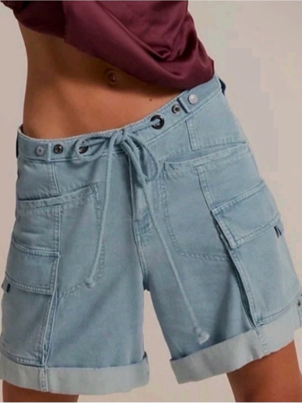 Free People Frankie Washed Shorts Tourmaline
